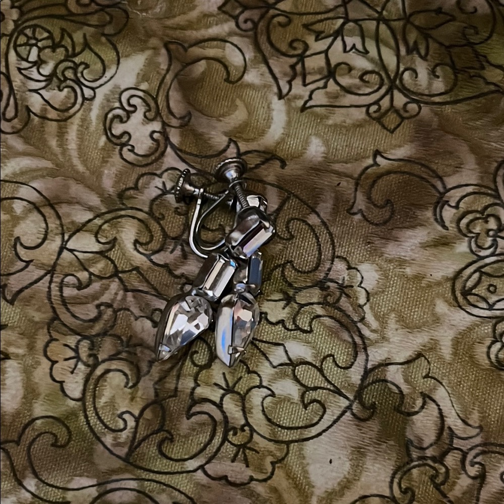 Albert Weiss Silver Crystal Earrings